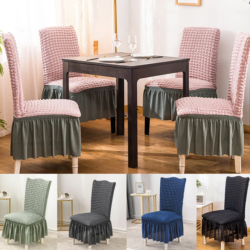 

Thick Jacquard Skirted Chiar Cover Skirt Cloth Cover for Wedding Party Decoration Banquet Chair Covers Dining Room Chair Cover