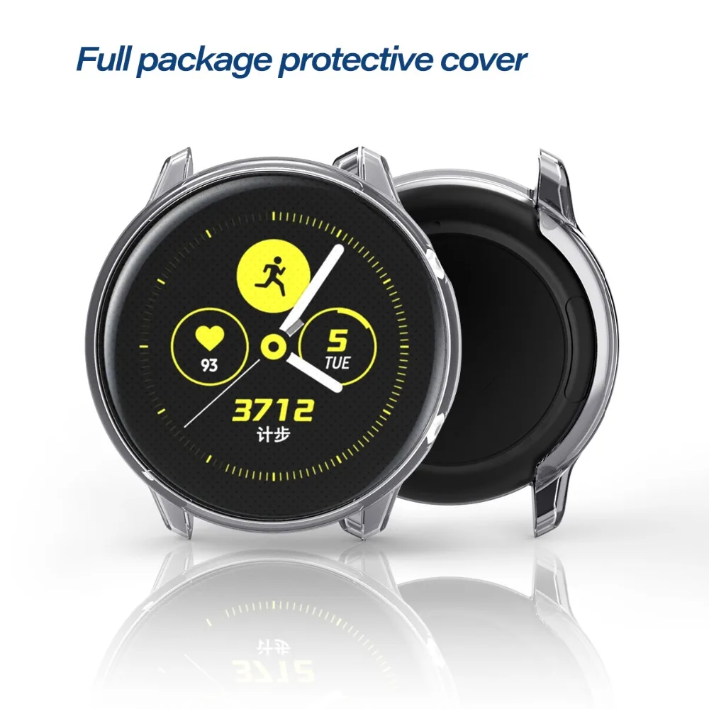 Защитный чехол для samsung galaxy watch active, мягкий силиконовый чехол, ультра-тонкая защитная рамка для galaxy Active, защита