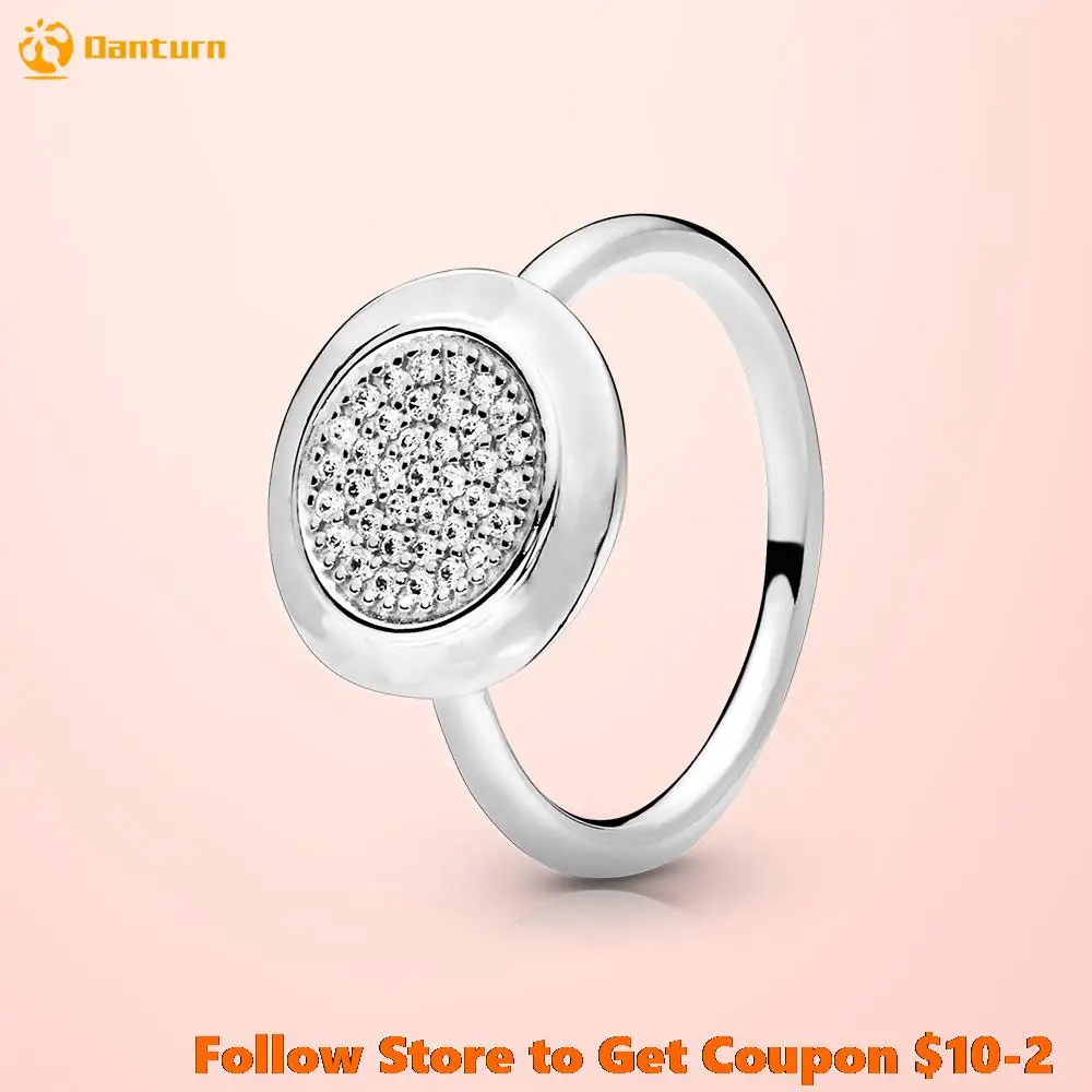 

Женское кольцо с ПАВЕ, из серебра 925 пробы