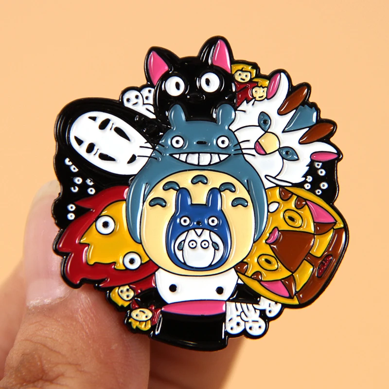 

Japanese Cartoon Anime Character Spin Enamel Brooch Pin Lapel Metal Pins Brooches Badges Exquisite Jewelry Accessories Gifts