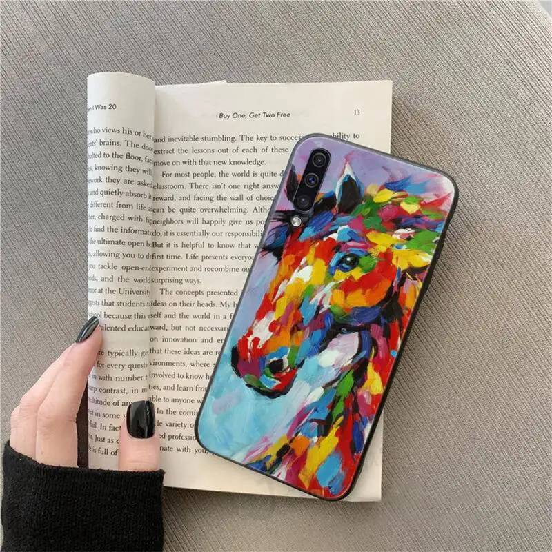 

Painted style horse Steed Phone Case For Samsung galaxy S 9 10 20 A 10 21 30 31 40 50 51 71 s note 20 j 4 2018 plus