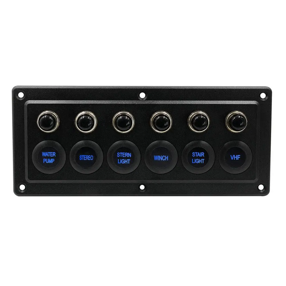 Водонепроницаемая панель переключателя сенсорного экрана с 6 переключателями