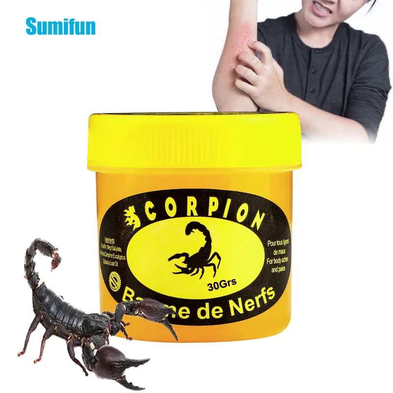 

30g Scorpion Refreshing Cream Herbal Mint Repellent Mosquito Bites Treatment Dizziness Joint Pain Powerful Relieve Ointment