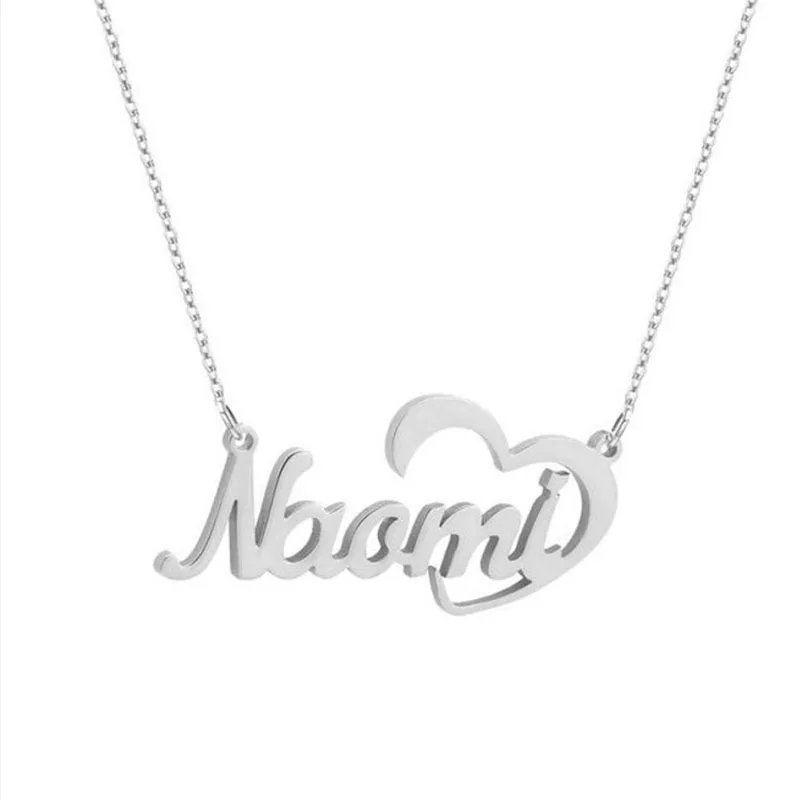 Personalized Love Heart Name Necklace Custom Letter Choker Necklaces For Women Stainless Steel Fashion Jewelry Lover Girls Gifts | Украшения