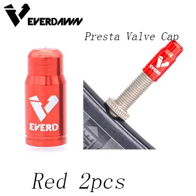 red presta 2pcs 1 пара 5 цветов дорожное колесо горного велосипеда покрытый протектор Schrader французская шина пылезащитный велосипедный колпачок на клапан PRESTA пылезащитный чехол - Цвет: red presta 2pcs