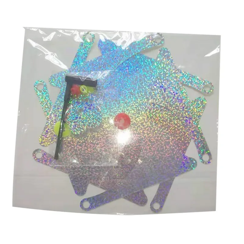 Лазерная Серебряная ветряная мельница отпугиватель птиц СВЕРКАЮЩИЕ СЕРЕБРЯНЫЕ