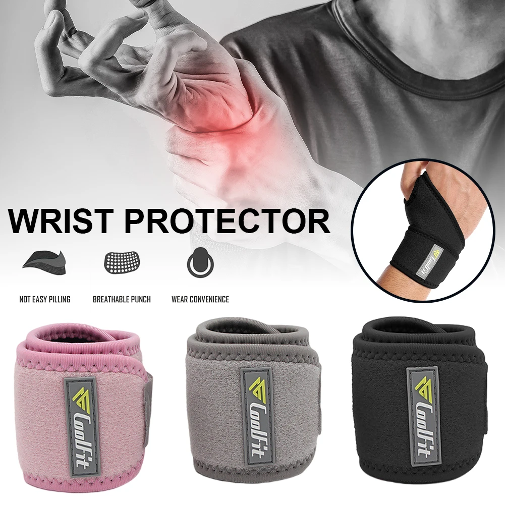 

Wrist Support Brace Adjustable Strap Carpal Tunnel Protective Wristband Guard Sport Fitness Running Weightlift Basketball Riding