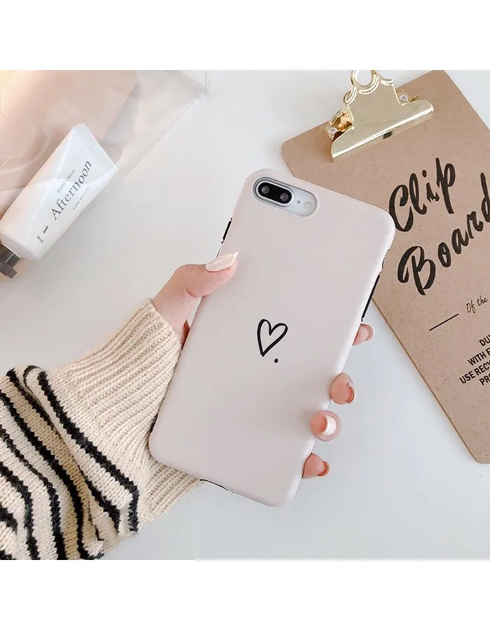 Gimfun молочно-белый чехол для телефона с сердечком Iphone X Xs Max XR простой глянцевый