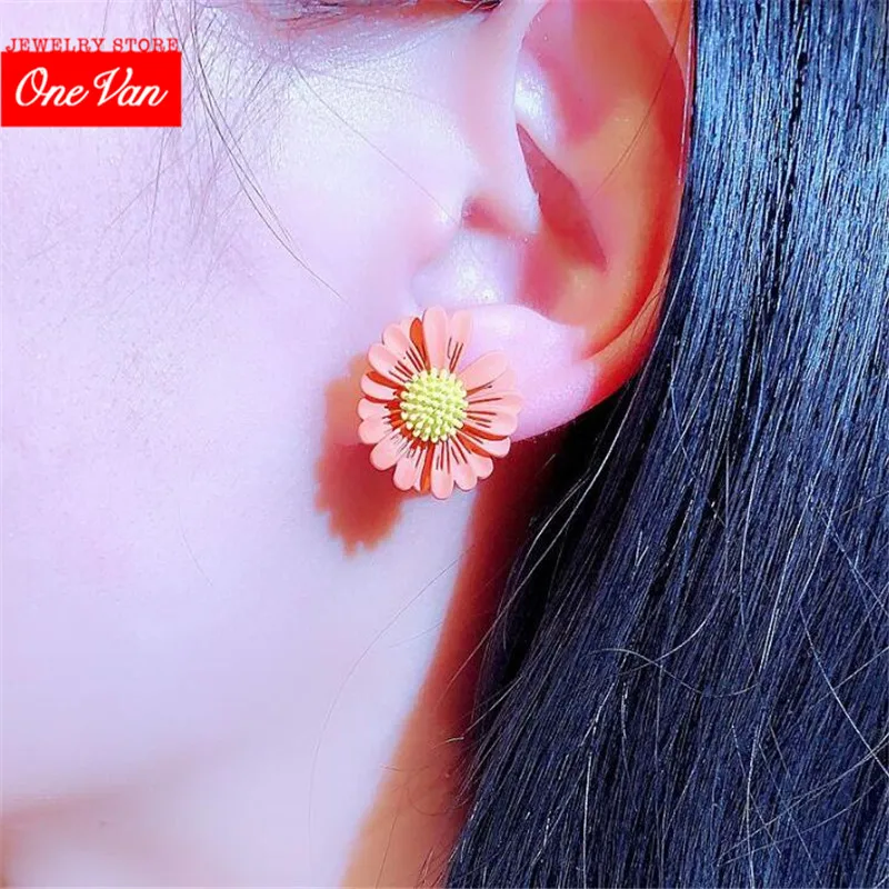

2020 new spring exaggerated color S925 needle Earrings super beautiful flower temperament Women Earrings