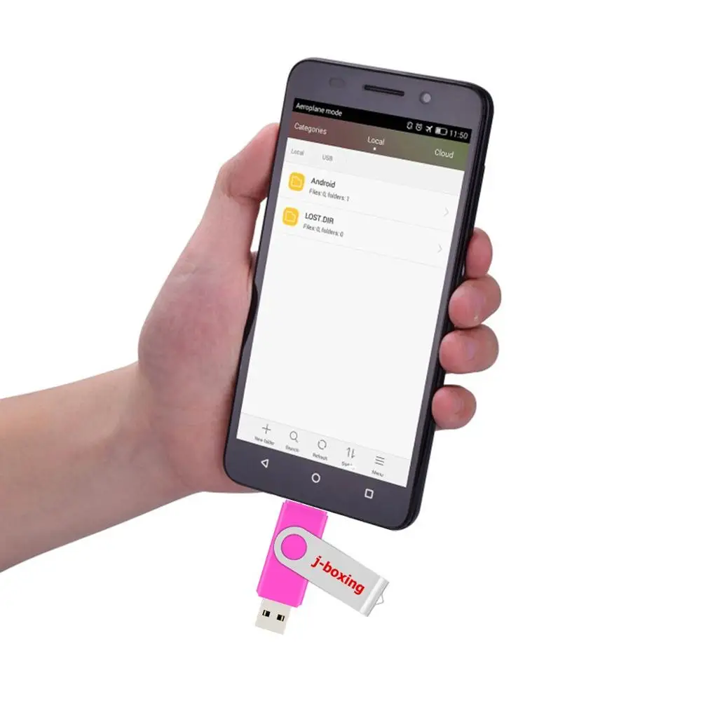 Флеш накопитель J boxing розовый 16 ГБ OTG USB два порта карта Micro Memory для смартфонов Samsung