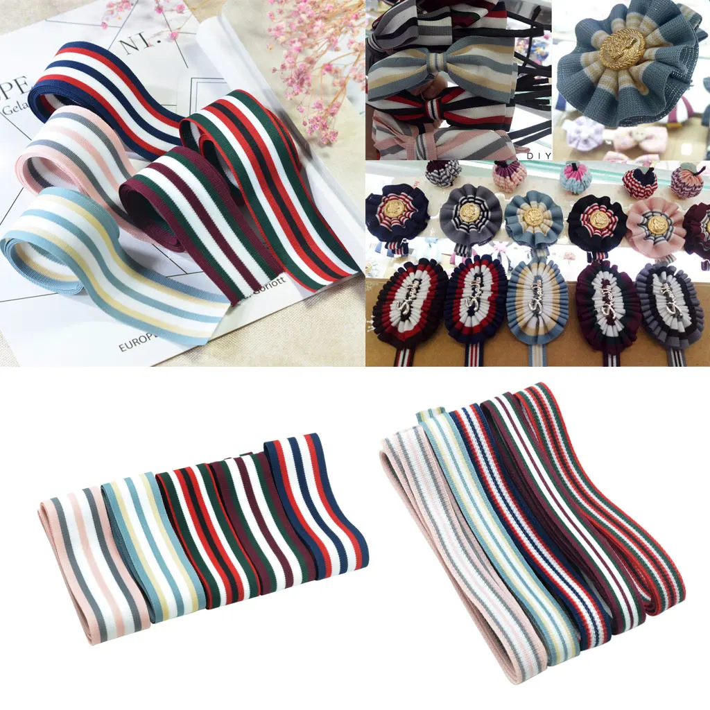 

91cm Flat Stripe Knit Lace Ribbon Trim Colored DIY Clothing Sewing Decors