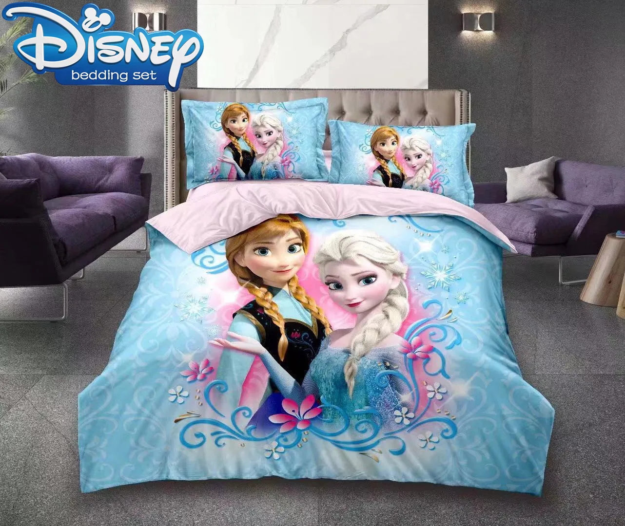 Постельное белье одинарного размера disney для детей домашний текстиль принцессы
