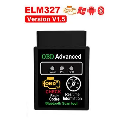bluetooth v1.5 ELM327 Bluetooth V2.1/V1.5 с выключателем питания ODB2 ODBII OBD II ELM 327 Тестер Bluetooth автоматический диагностический инструмент для сканирования крутящего момента Android - Цвет: bluetooth v1.5