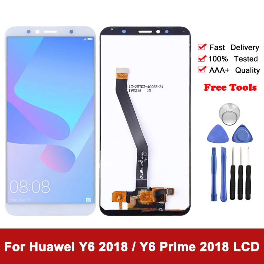 

5.7" LCD For Huawei Y6 2018 LCD Display Touch Screen Digitizer For Huawei Y6 Prime 2018 LCD ATU-LX1 ATU-L21 Screen With Frame