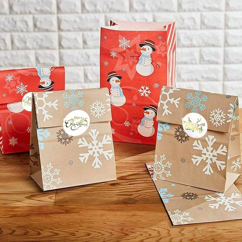 

Christmas Ornaments Sticker 9 Roll 500PCS Per Roll Very Suitable for Christmas Themed Decorations Combination Pack