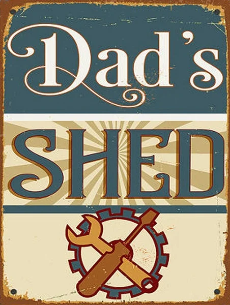 

Dads Shed Retro tin sign nostalgic ornament metal poster garage art deco bar cafe shop