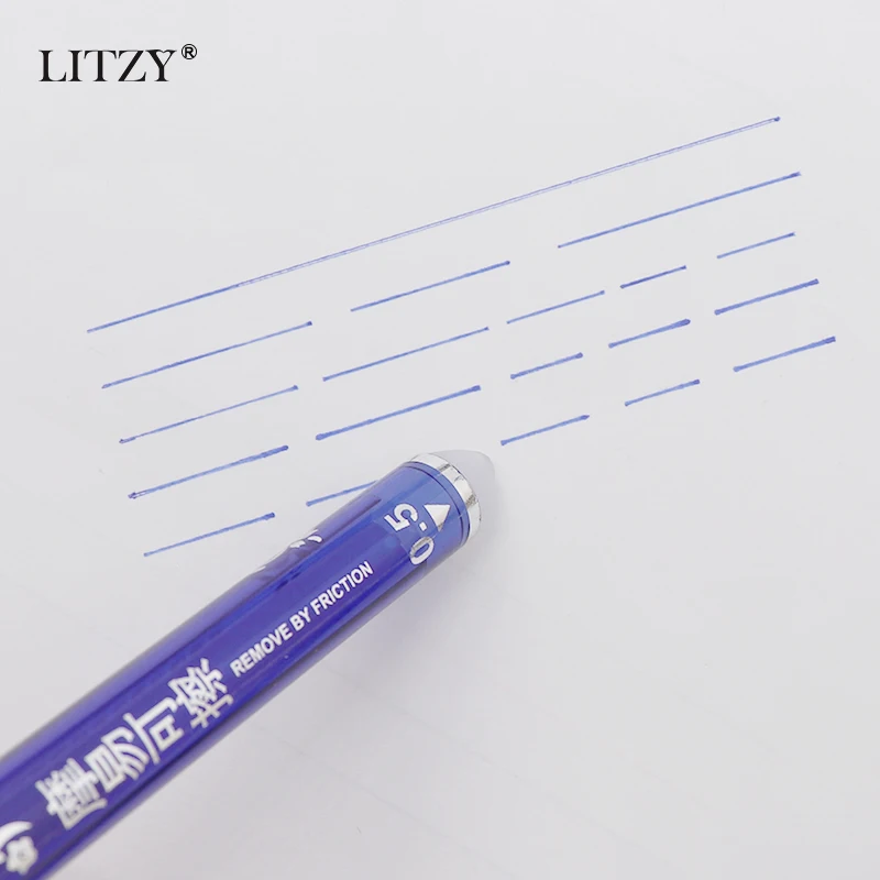 28 шт./лот стираемая ручка набор моющаяся Синие черные чернила для письма гелевые