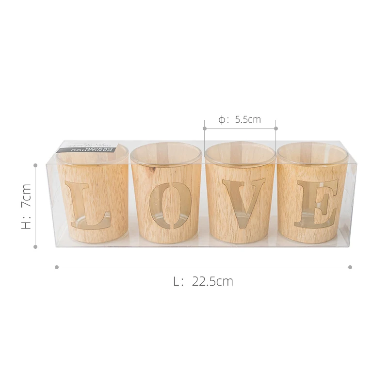 

Modern Style Candle Holders Glasses Nordic Glamour Romantic Candle Holders Pillar Wood Grain Mum Tutucu Wedding Decor EI50CH