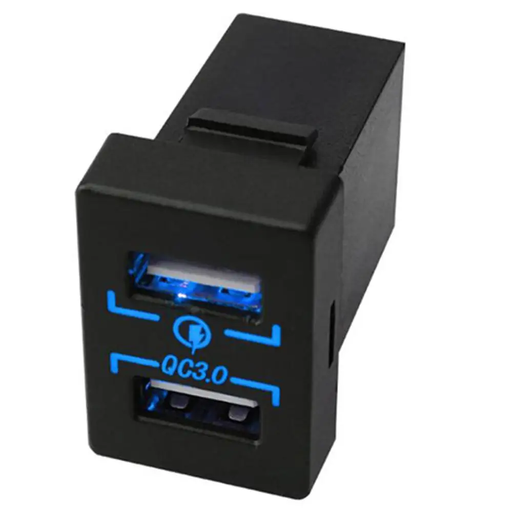Автомобильный Зарядное устройство Разъем Dual USB Автомобильное Порты и разъёмы QC 3 0
