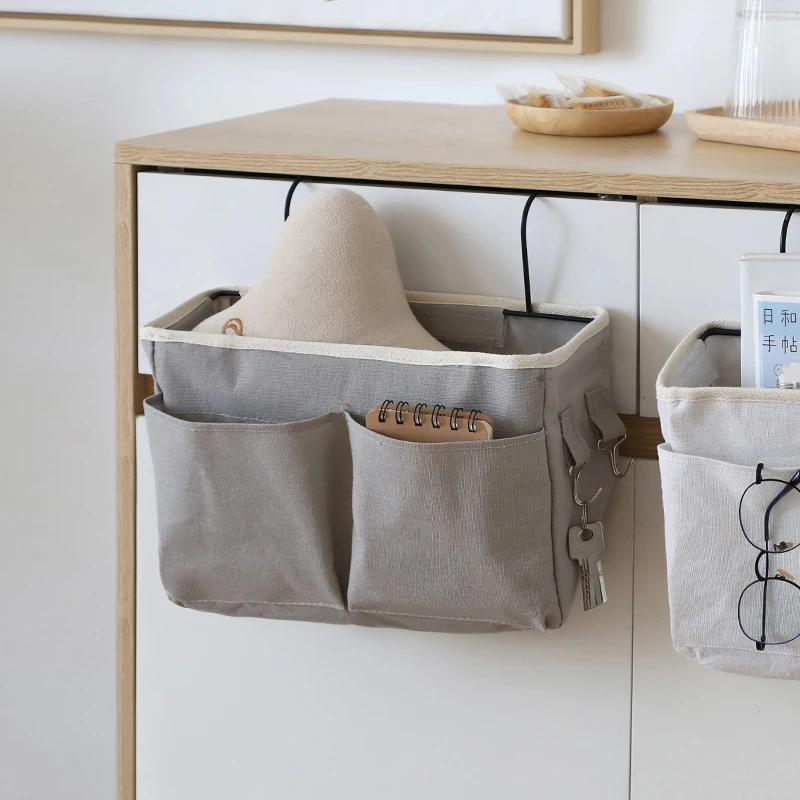 

Hanging Bag Storage Basket Dormitory Student Bedside Storage Rack Upper Cover Artifact Fabric Cabinet Bag