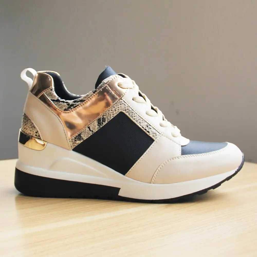 Женские леопардовые кроссовки на платформе Сезон весна зима Женская обувь