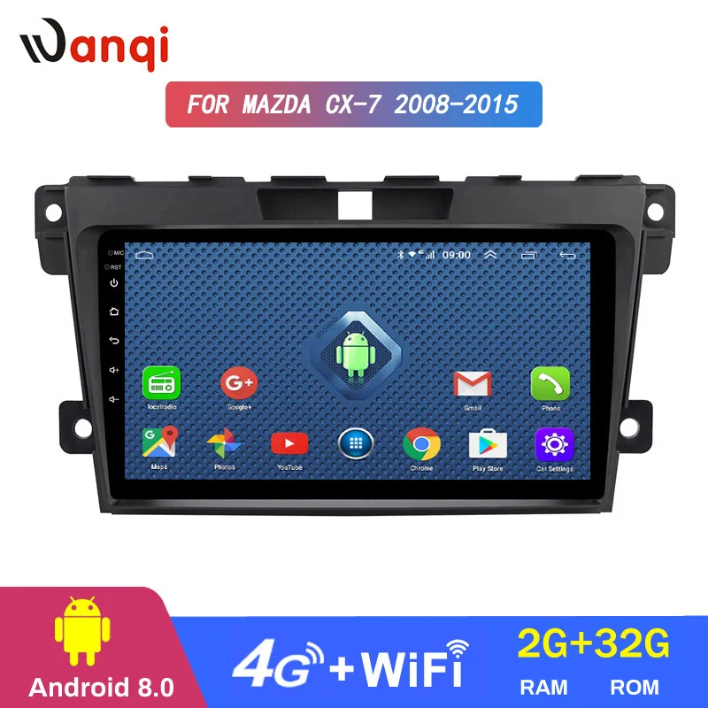Wanqi 4G WI FI полный Netcom 9 дюймов Android10 GPS автомобильный навигационный стерео для Mazda Cx 7