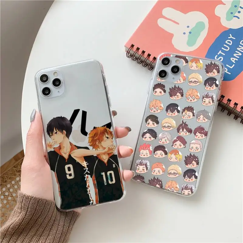 

Anime Haikyuu Hinata attacks Phone Case Transparent for Clear iPhone case 11 12 mini pro XS MAX 8 7 6 6S Plus X 5S SE 2020 XR