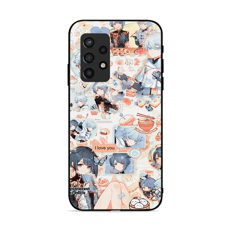 

Phone Case For Samsung Galaxy A72 A52 4G 5G Funda Coque Carcasa Genshin Game Characters For Samsung Galaxy A72 A52 4G 5G