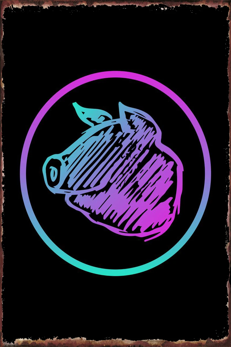 

Неоновая свинья животное 9 винтажная металлическая вывеска жестяная вывеска оловянные пластины декор для стен декор для комнаты ретро для ...