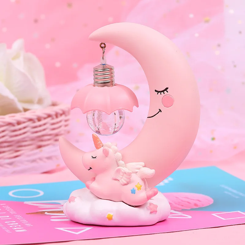 Милый 3D светодиодный ночник в виде Луны из смолы детские светильники лампы для