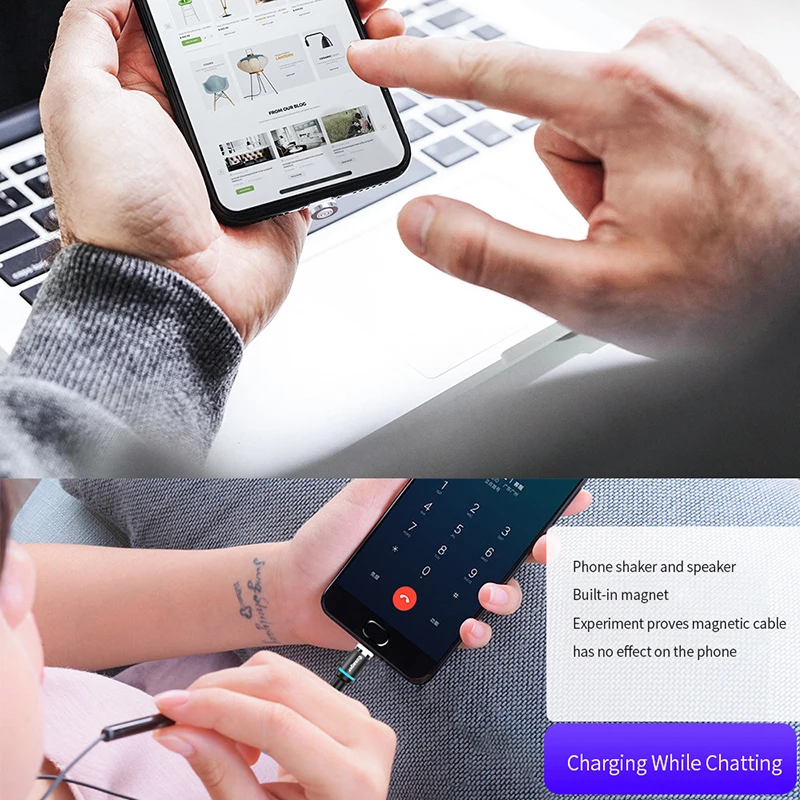 Магнитный кабель Essager Micro USB Type-C для iPhone Lighting 1 м 2 3 А быстрая зарядка | Мобильные
