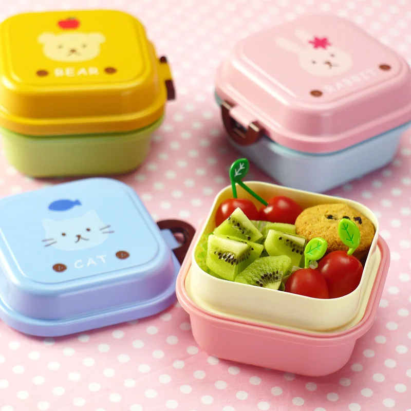 Мультфильм Ланч-бокс микроволновая печь Lancheira Comida закуски Bento коробки для детей контейнер для еды столовая посуда детский Пикник школьный Ланчбокс