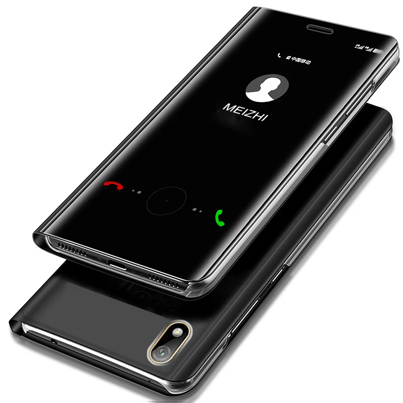 Зеркальные флип чехлы для huawei y5 2019 чехол y9 y7 y6 prime 2018 y 5 y52019 y62019 y92019