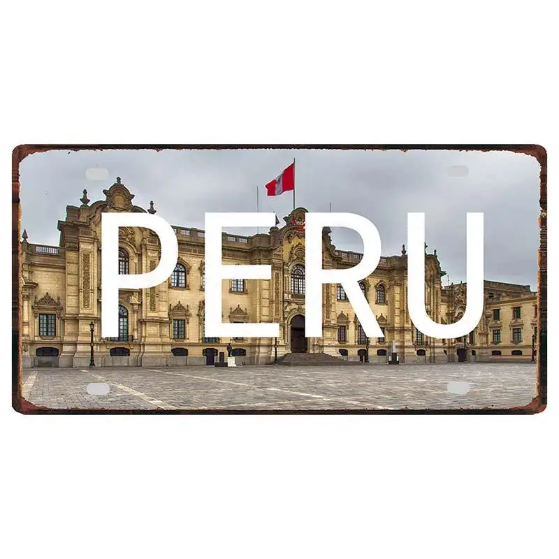 Перу Лима Cusco винтажный дорожный металлический постер пейзаж декоративные знаки