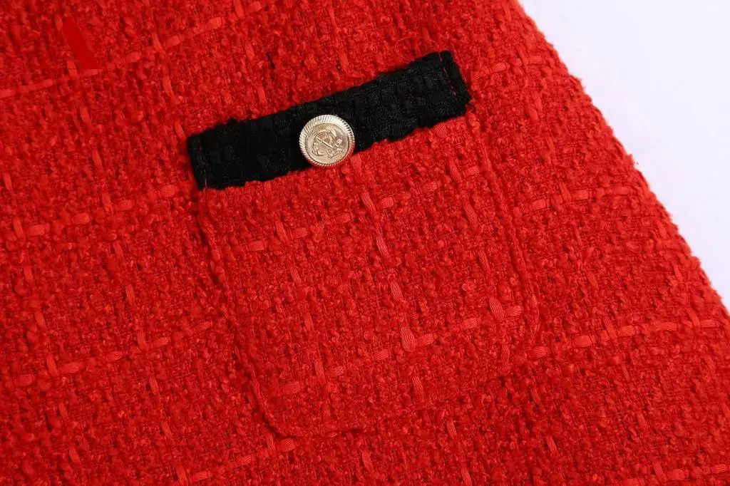 Женский твидовый костюм Adherebling Za повседневный из твида шерстяной облегающий