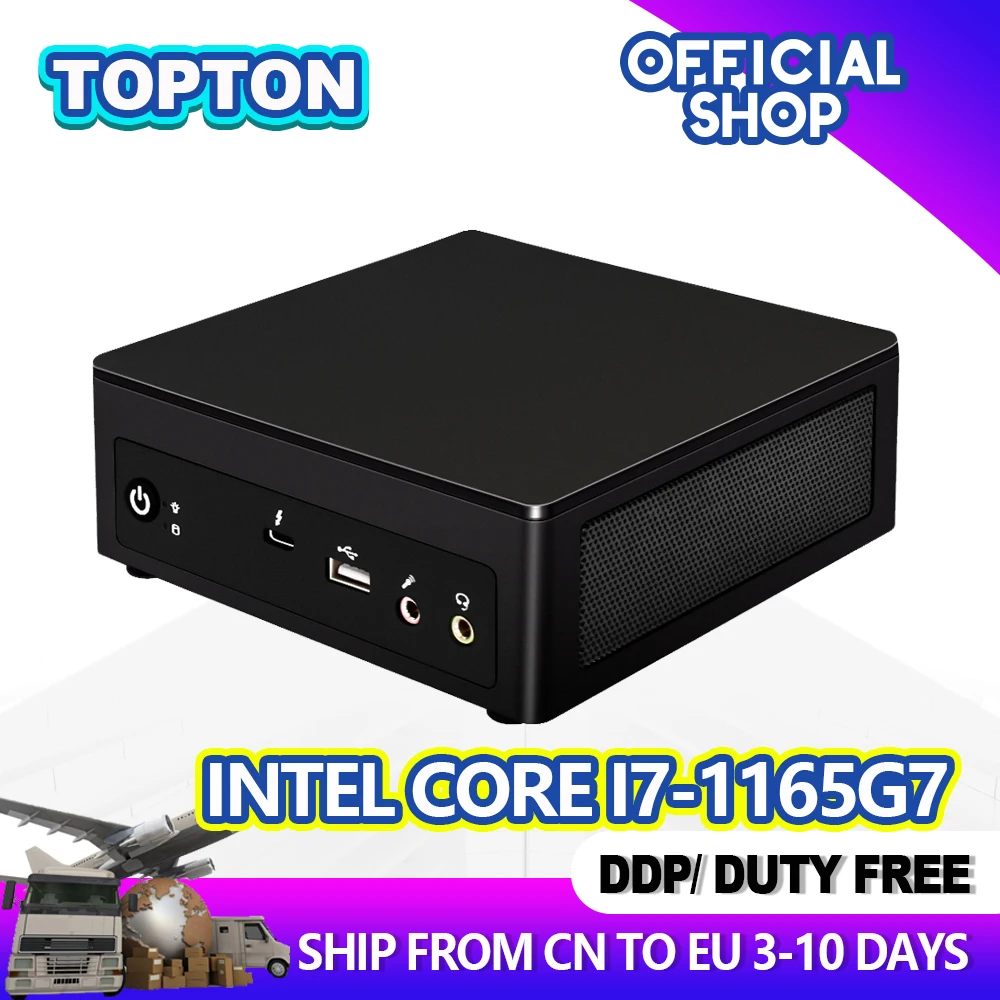 Topton новейшая обновленная версия компактный мини ПК Intel Core i7-1260P i5-1240P 4 ядра 8 нитей