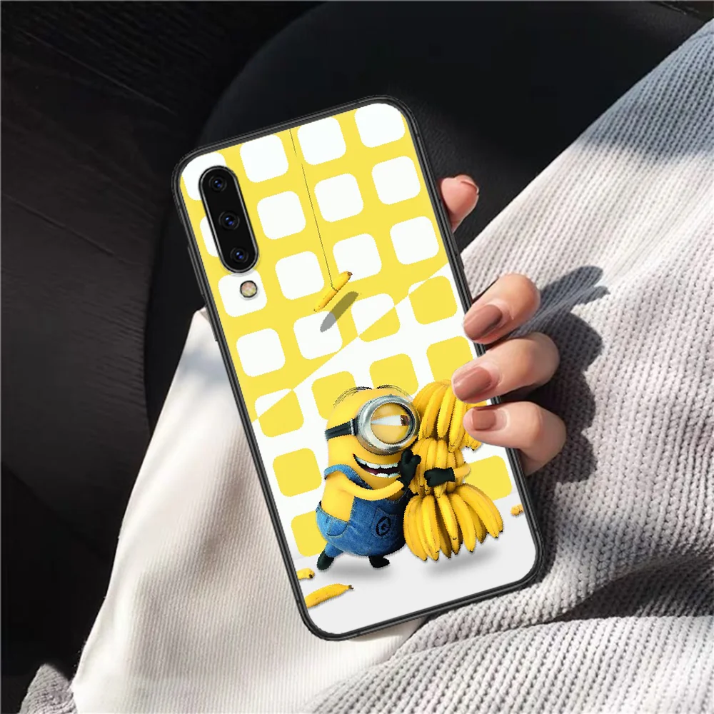 

Cute Minione Cartoon Phone Case Cover For Samsung Galaxy A10 A11 A20 E A21 A30 A40 A41 A50 A51 A70 A71 A81 S Black Bumper