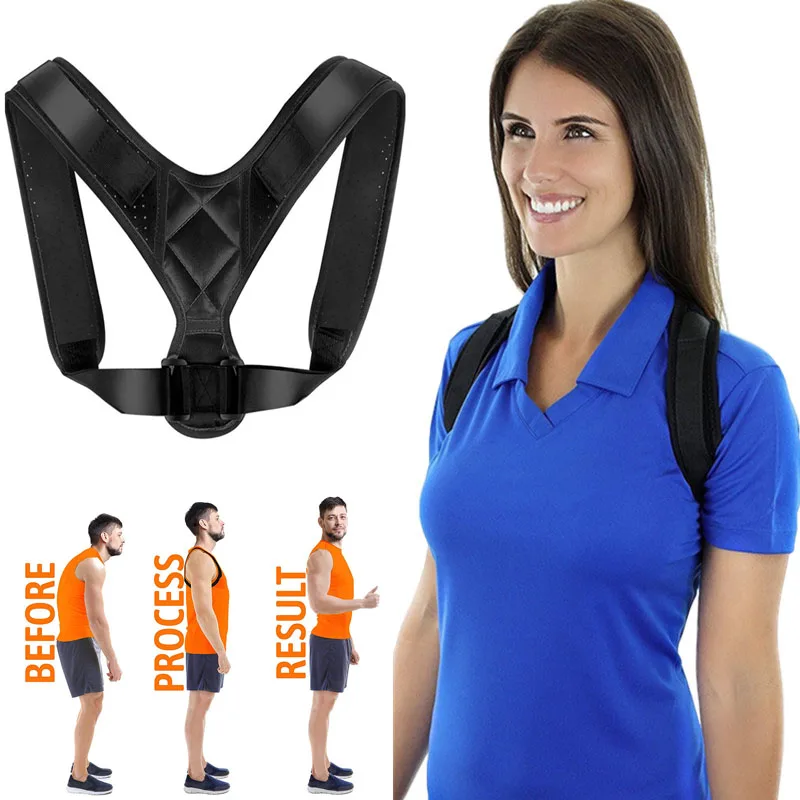 

2020 New Adjustable Back Posture Corrector Clavicle Spine Back Shoulder Lumbar Brace Support Belt Posture Correction Brace