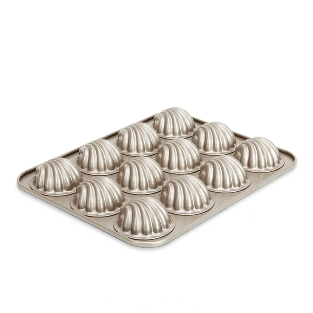 

12 Cavity Carbon Steel Mini Cake Mould Molds Madeleine Pan Tin Tray Cookie Pans Baking Tray Cake Pan Biscuit Non-stick Coating