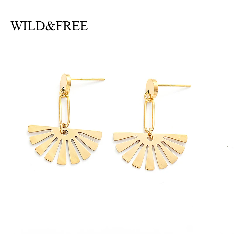 Женские Геометрические серьги-подвески из нержавеющей стали | Украшения и