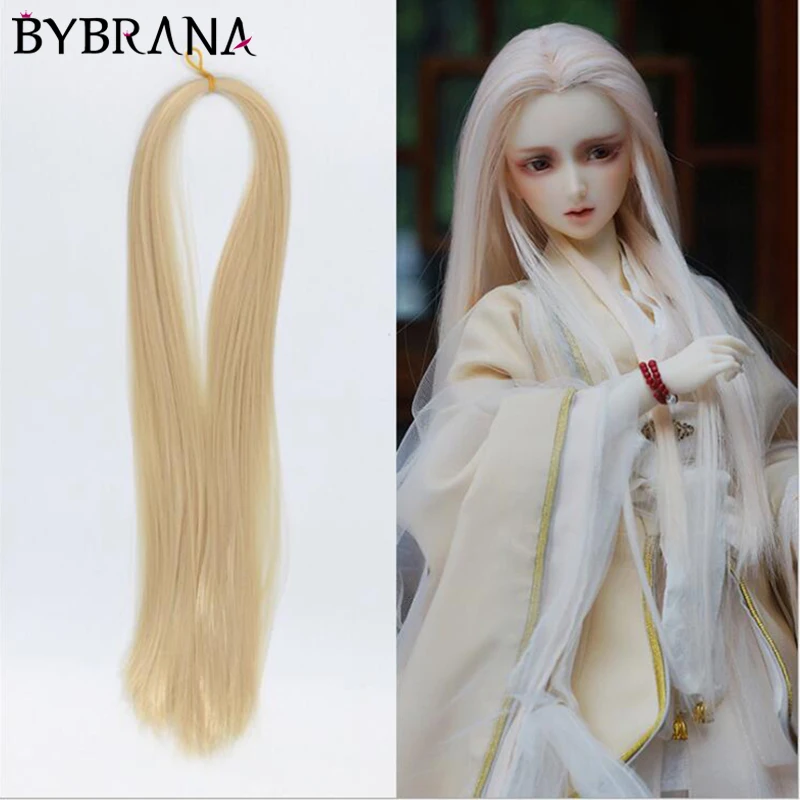 Bybrana Bjd Doll 80cm Hair Row Milk Silk Anti-Mohair Wig Fake Handmade Hook Transplant Material