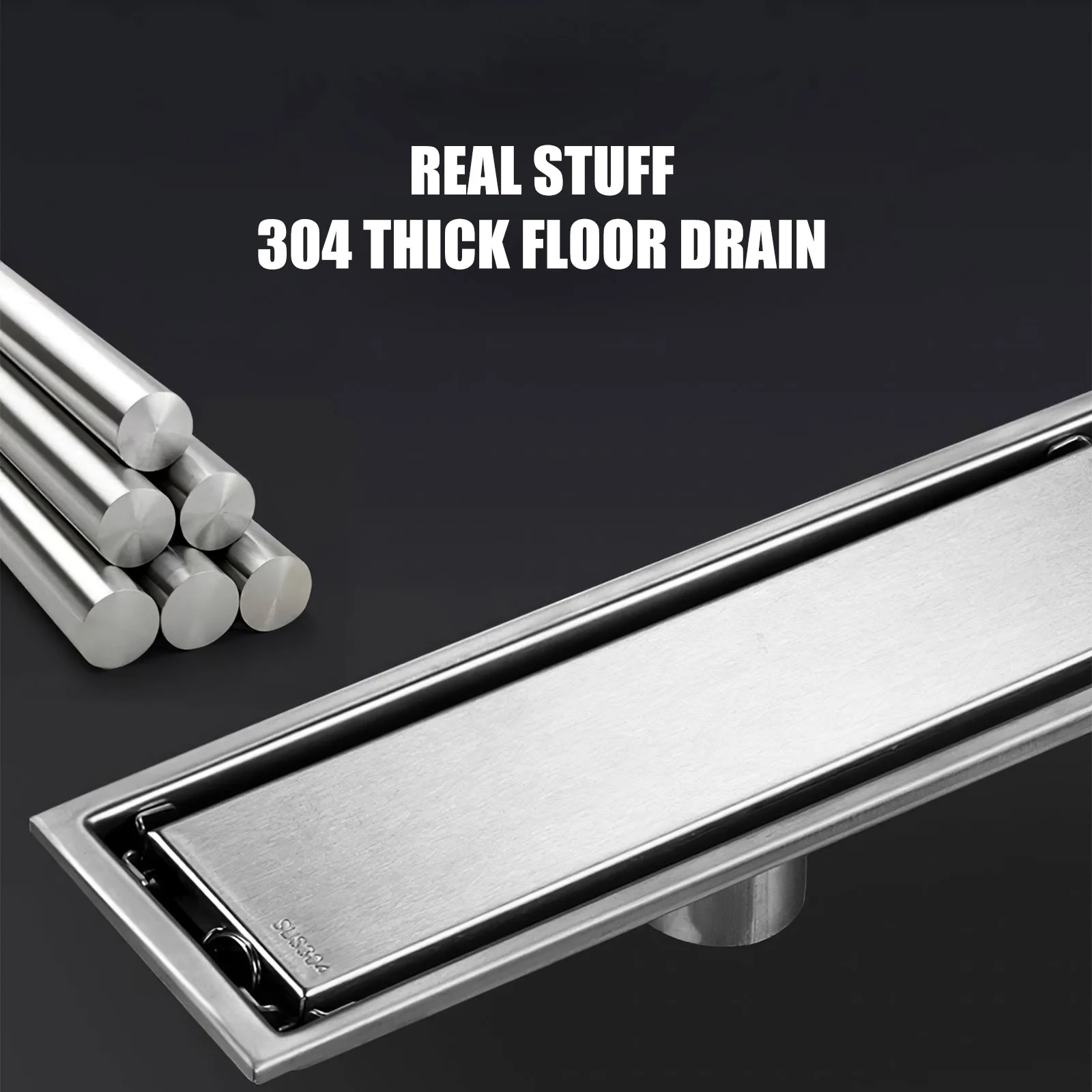 12 Inch Recgangle Linear Waste Drainer Bathroom Drain Cover Stopper Shower Rustproof Hair Catcher Floor Filter | Обустройство дома