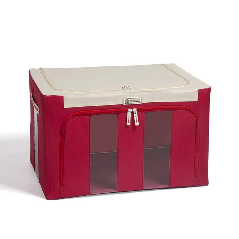 

Good Healthy Oxford Cloth Steel Frame Storage Box for Clothes Bed Sheets Blanket Pillow Shoe Holder Container Organizer
