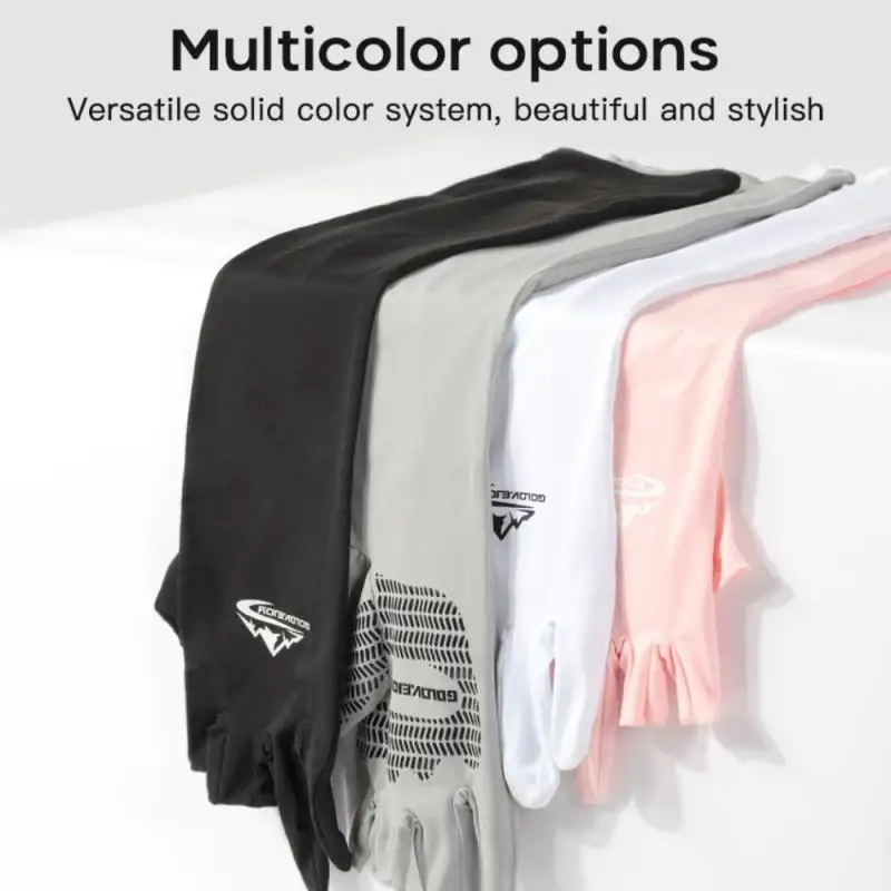 

1pair Arm Ice Silk Sleeves Bicycle Sleeves Anti-UV Running Cycling Sleeves Sunscreen Arm Warmer Sun MTB Arm Cover Cuff Unisex