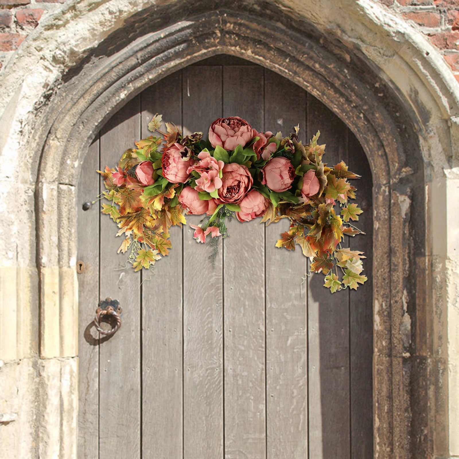 

Flower Door Wreath Swag Artificial Wreaths Festival Decor 1 Pc Garland