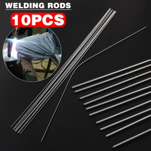 10 шт. Серебристые сварочные прутки, низкотемпературный металлический припой из алюминиево-магниевого сплава, припой 1,6 мм x 45 см