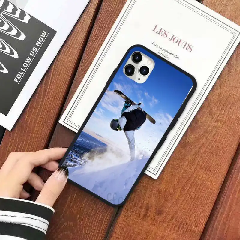

Snowboard sports ski snow funda coque cover Phone Case for iPhone 11 12 pro XS MAX 8 7 6 6S Plus X 5S SE 2020 XR