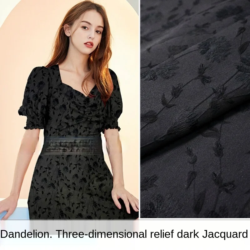 

Dandelion three-dimensional embossed yarn-dyed jacquard fashion fabric Sewing fabric factory store is not out of stock