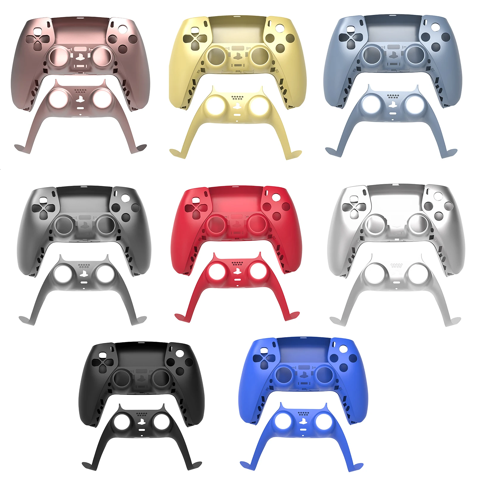 

Controller Handle Full Housing Shell For Sony PS5 Gamepad Decorative Strip Skin Case Cover Faceplate Replacement Parts