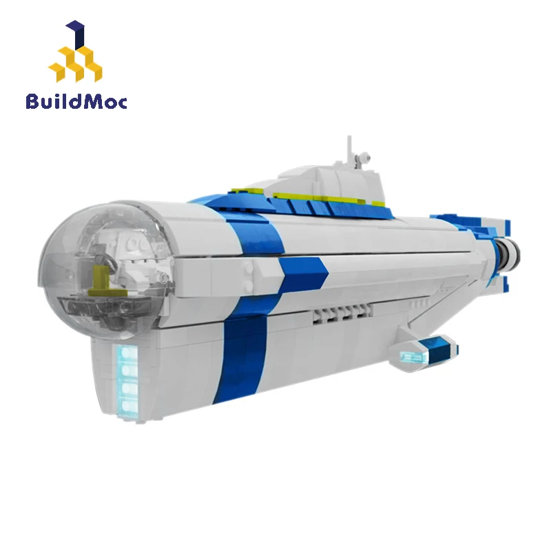 

BuildMoc технический корабль Циклоп подводная лодка город океана исследование корабль модель строительные блоки кирпичи техника игрушки для д...